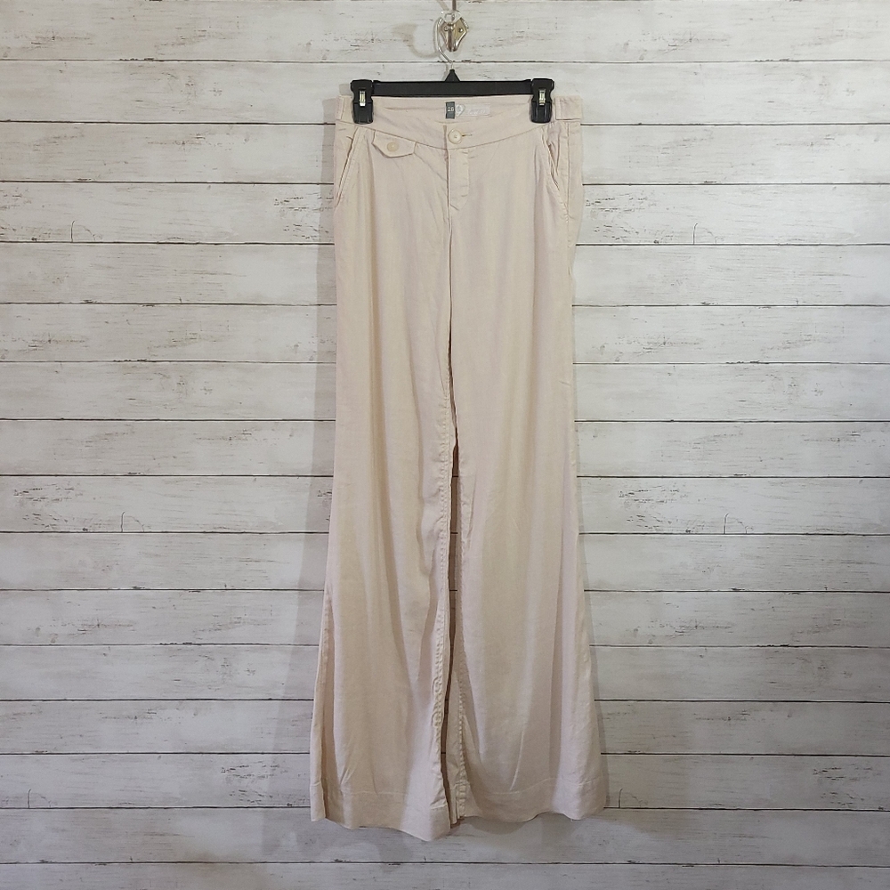 Level 99 Wide Leg Pants in Light Beige